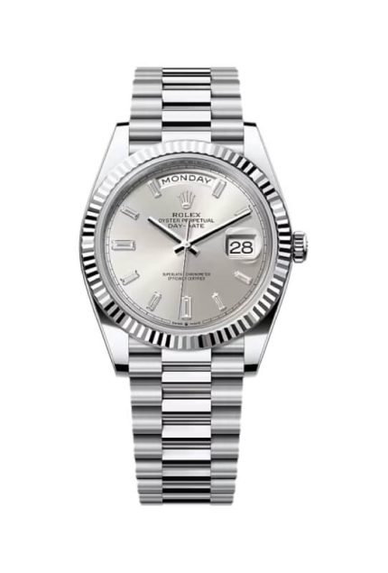 Rolex Day-Date 40 228236 Platinum Silver Roman President